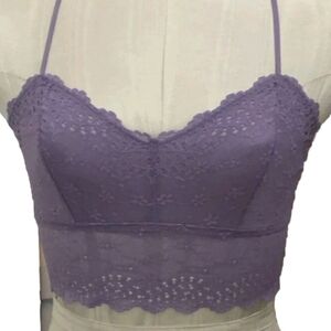 b. Tempt'd Lavender Lace Bralette NWOT